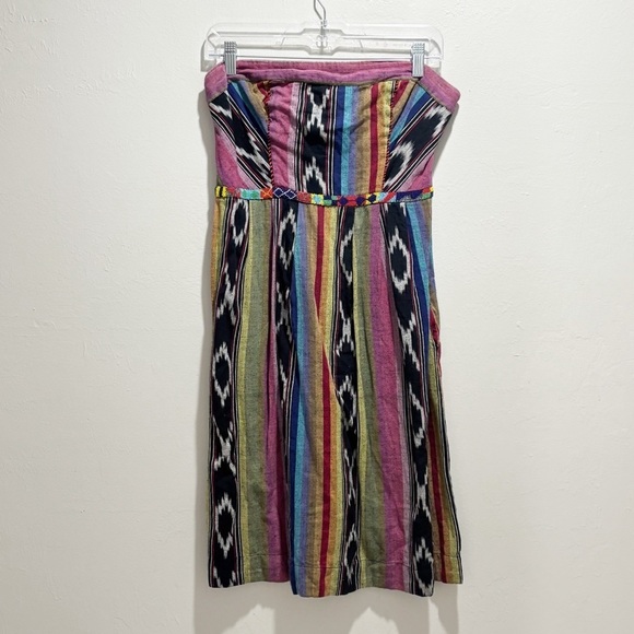 EDMÉ & ESYLLTE ANTHROPOLOGIE Women’s Strapless Beaded Waist PUEBLO Dress Size 4 - Picture 2 of 12